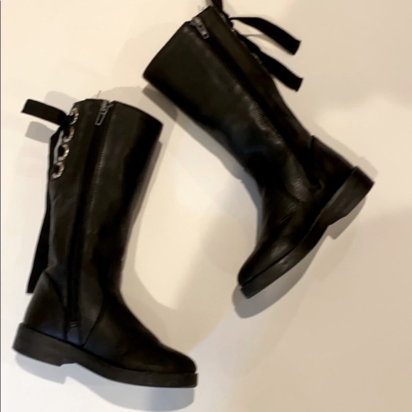 Zara Other - 💥HP💥 ZARA KIDS BLACK ZIP AND LACE BOOTS